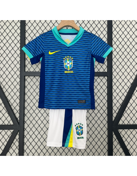 Brazil Away Jerseys 2024 Kids